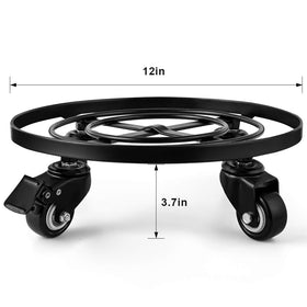 AMAGABELI Garden & Home heavy-duty plant stand with wheels supports larger pots safely