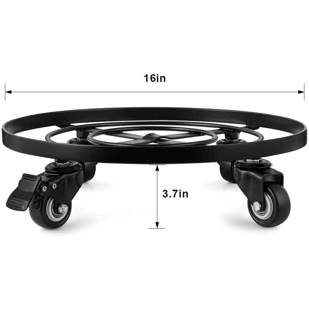 AMAGABELI GARDEN & HOME rolling plant stand with four heavy-duty wheels for easy movement.