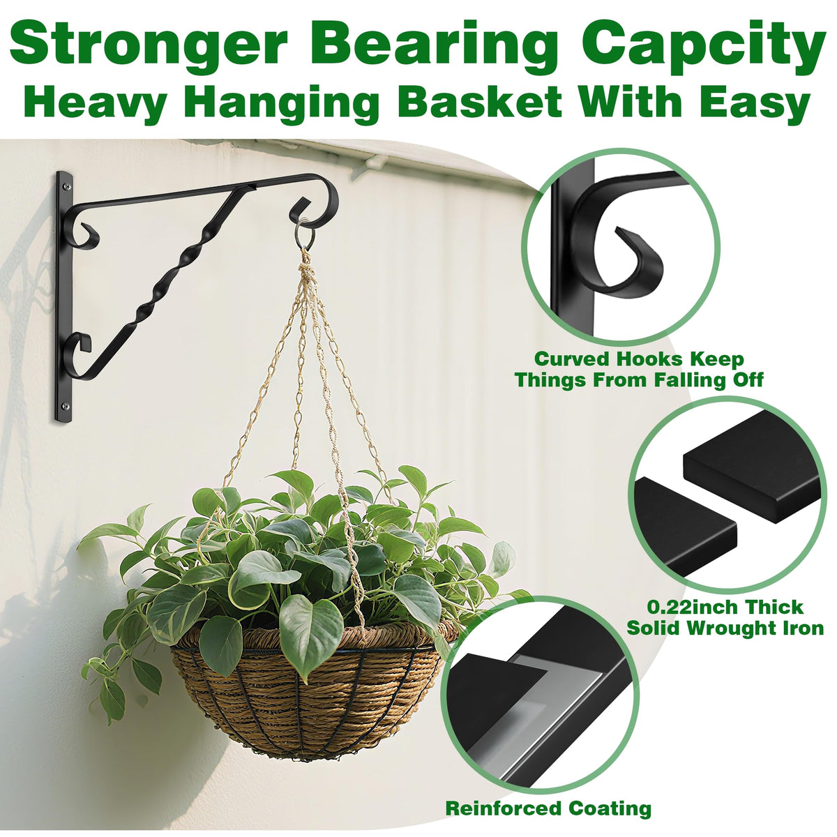 AMAGABELI GARDEN & HOME multi-purpose bracket for pots, lanterns, or feeders.
