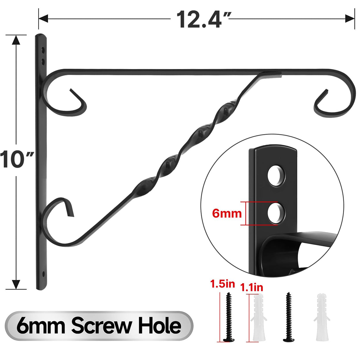 AMAGABELI GARDEN & HOME patterned metal bracket adds decorative support outdoors.