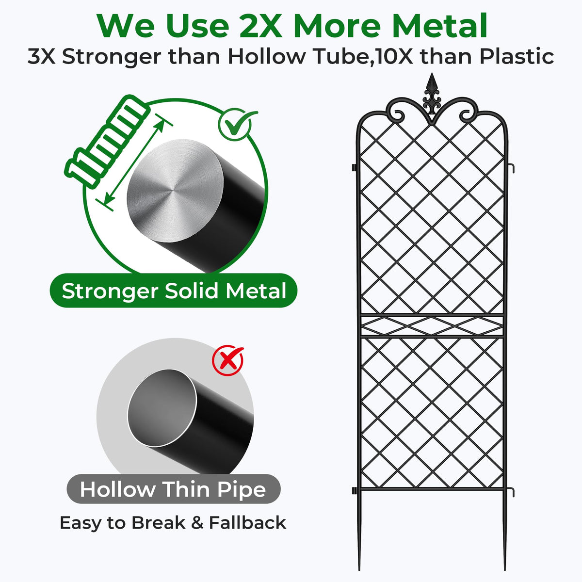Amagabeli Garden & Home rotatable plant support offers flexible angles for garden layouts.