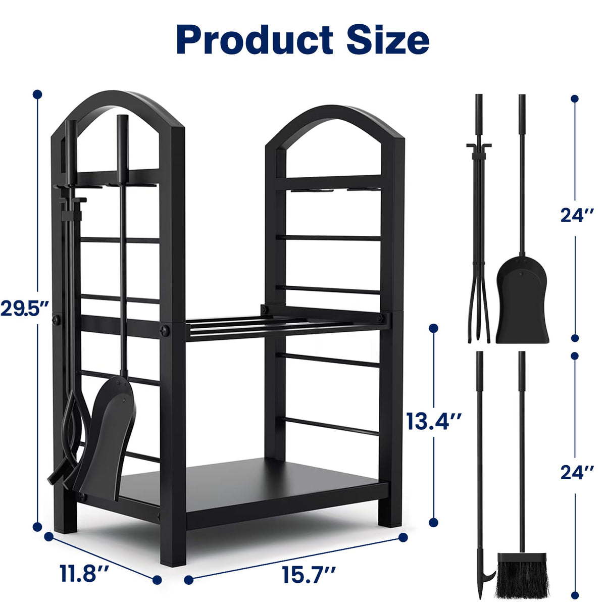 AMAGABELI GARDEN & HOME rust-resistant firewood holder withstands years of use.