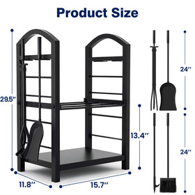 AMAGABELI GARDEN & HOME rust-resistant firewood holder withstands years of use.