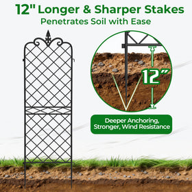 Amagabeli Garden & Home rustproof black finish trellis resists weather.