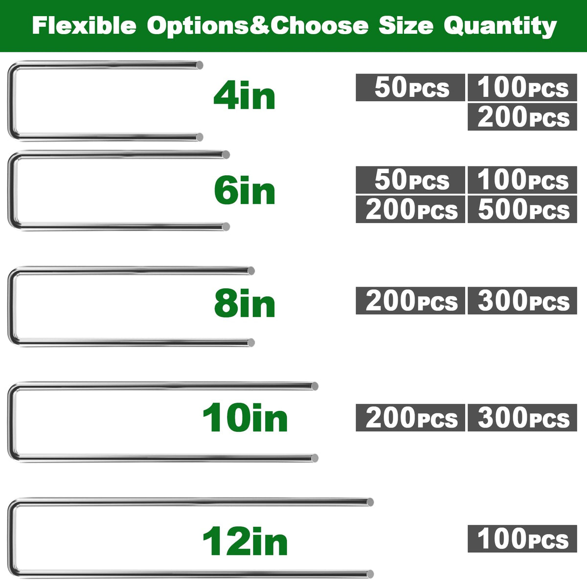 AMAGABELI GARDEN & HOME sharp ends aid quick ground insertion for durable staking.