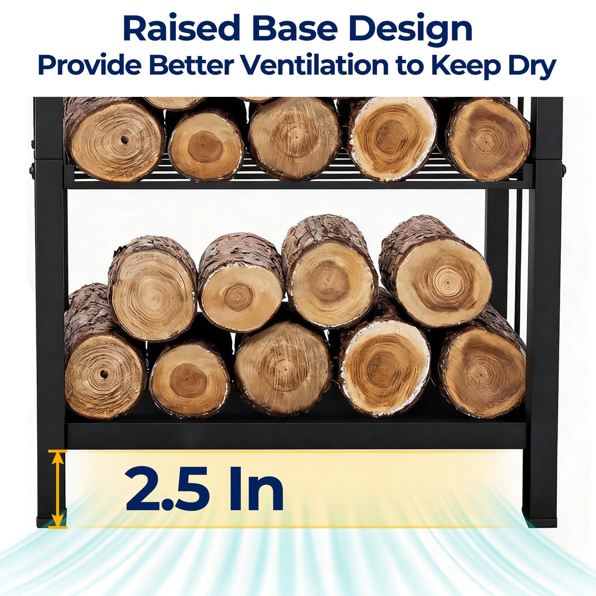 AMAGABELI GARDEN & HOME solid bottom shelf design contains ash for a cleaner hearth.