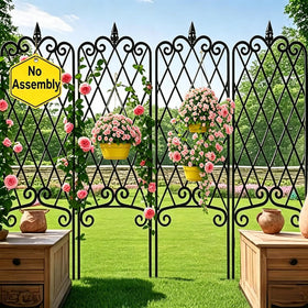 AMAGABELI GARDEN & HOME trellis with scroll design supports climbing plants in small garden spaces