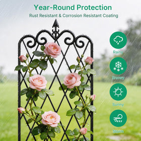 AMAGABELI GARDEN & HOME vertical garden trellis supports ivy and clematis growth.