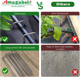 AMAGABELI GARDEN & HOME weed barrier anchor ideal for ground fabrics and landscaping projects.
