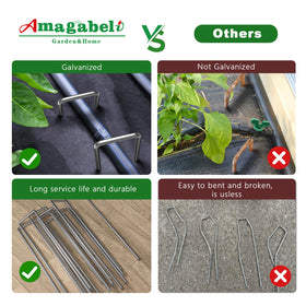 AMAGABELI multi-purpose stakes secure fabric, hoses, fences, and garden borders.