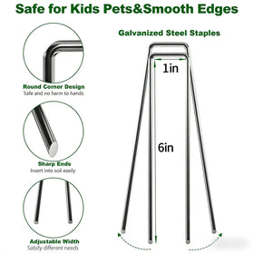 AMAGABELI multiuse landscape stakes shown in a versatile outdoor setup.