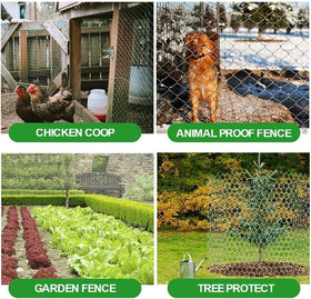AMAGABELI poultry netting creates a pet-safe barrier along borders.