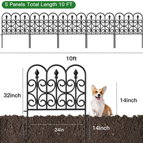 AMAGABELI rustproof metal fence withstands outdoor weather