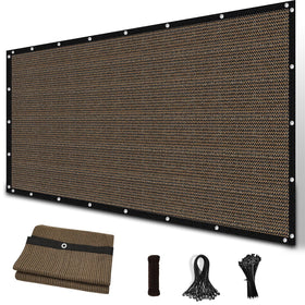 Amagenix 90% shade cloth for 6x6 Mocha pergola shields sun while preserving outdoor view.