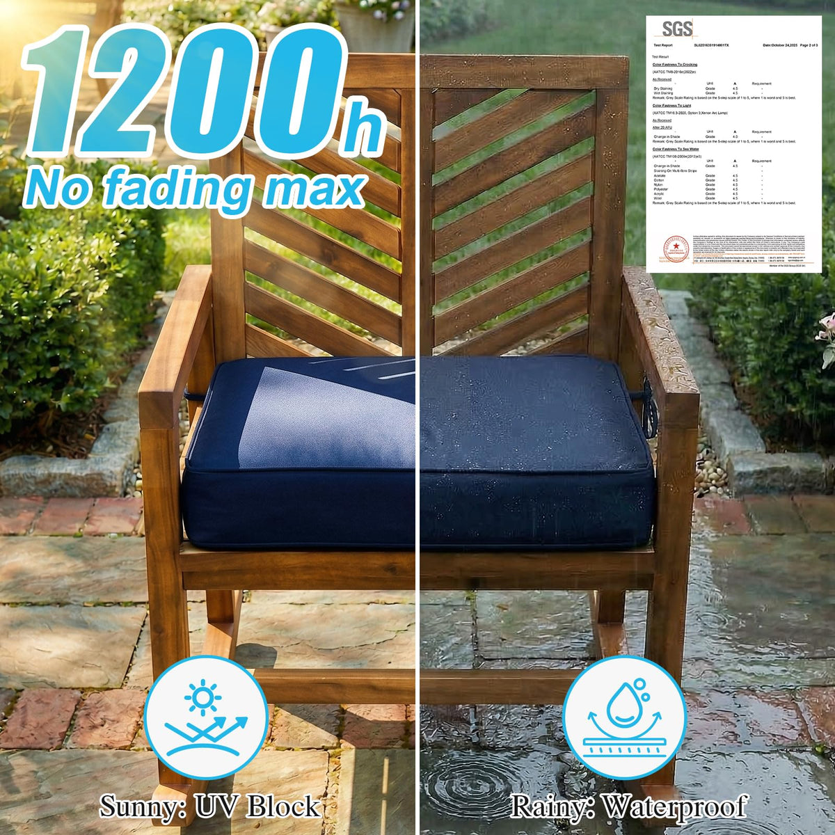 High-resilience 30D foam supports comfort for long seating.