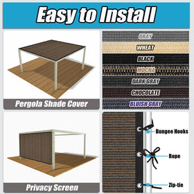 Amagenix easy-install shade cloth with included zip ties and rope