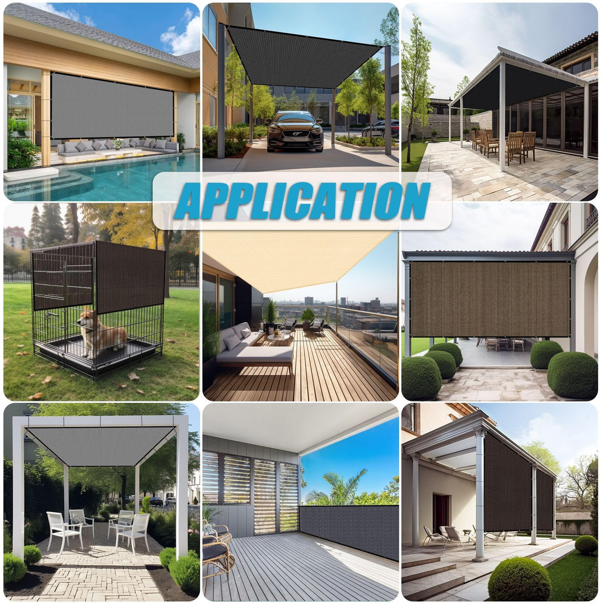 Amagenix patio shade suitable for decks, gardens, and courtyards