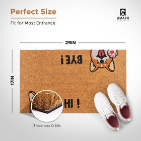 AMARU anti-slip backing keeps the mat steady on entryways