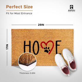 AMARU coir surface dog tracks door mat captures dirt at thresholds
