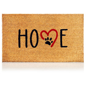 AMARU Dog Footprints 17x29 coir mat greets guests at the entry