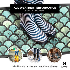 AMARU DOOR MATS non-slip backing supports safe entryway use