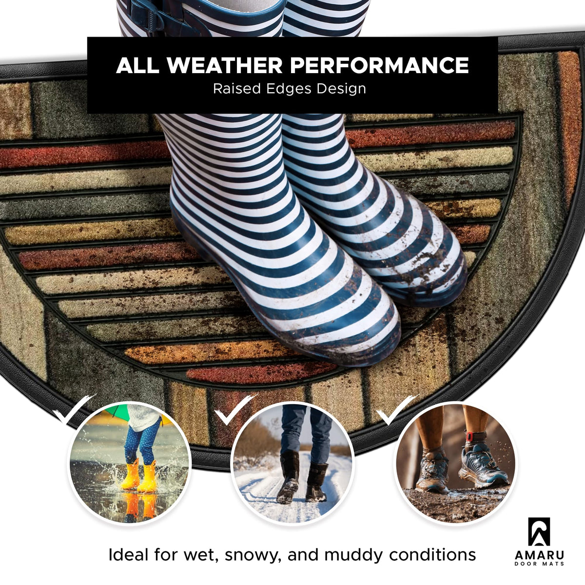 AMARU DOOR MATS waterproof design suited for indoor or outdoor use