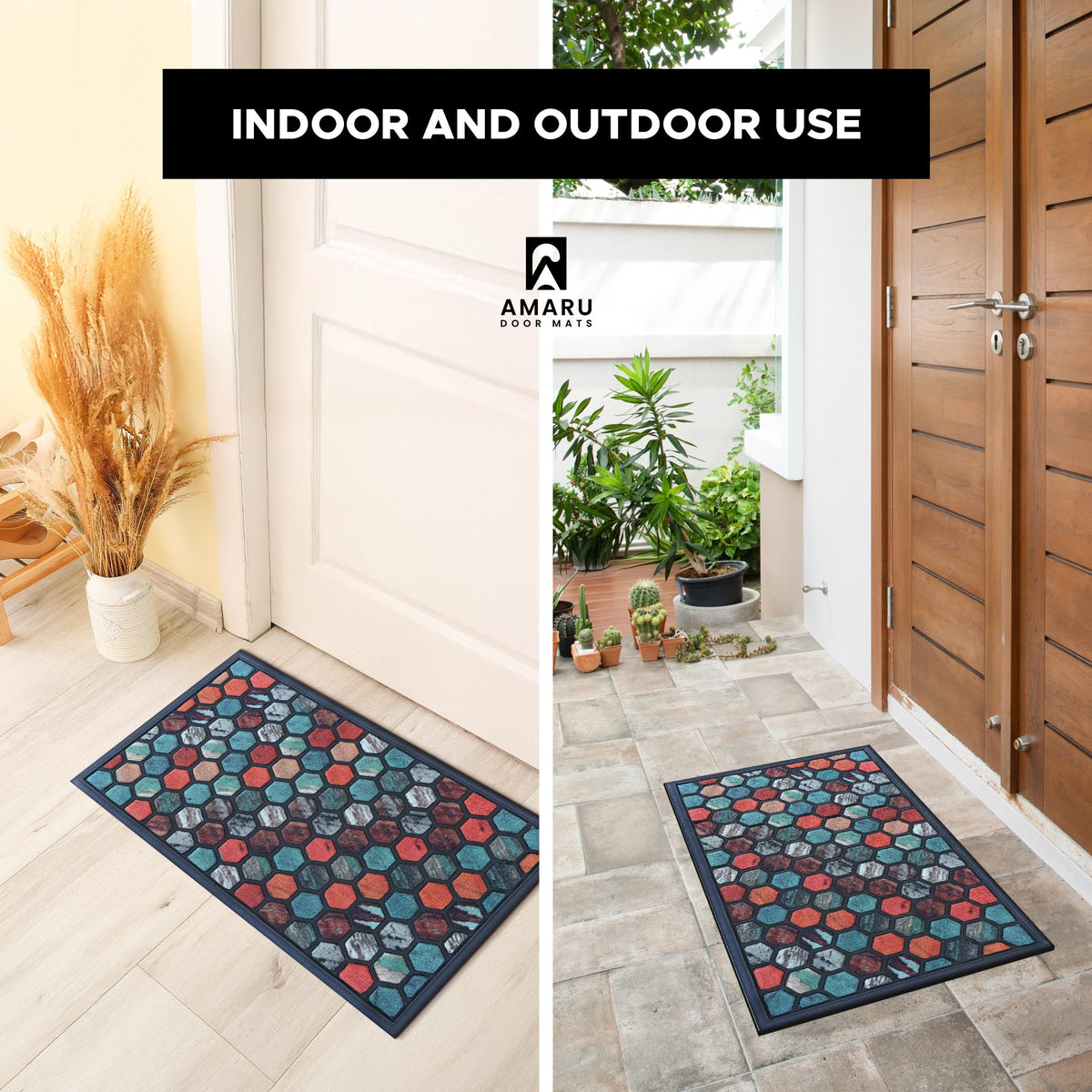 AMARU DOOR MATS Hive base antideslizante evita desplazamientos en áreas de alto tráfico