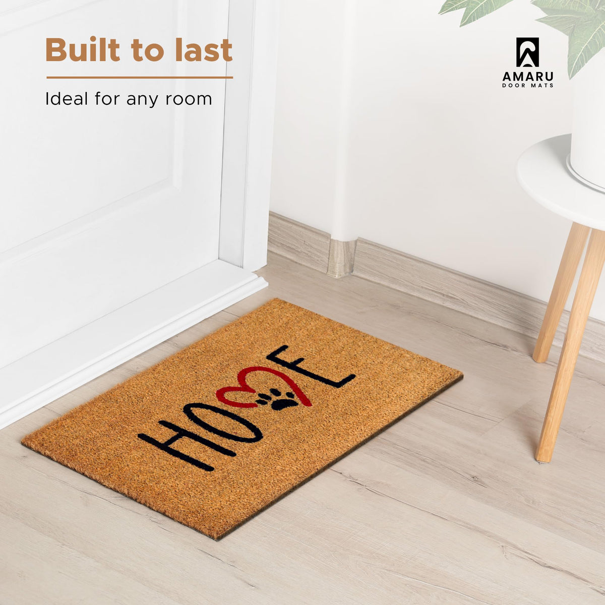 AMARU minimalist dog footprint design enhances porch decor