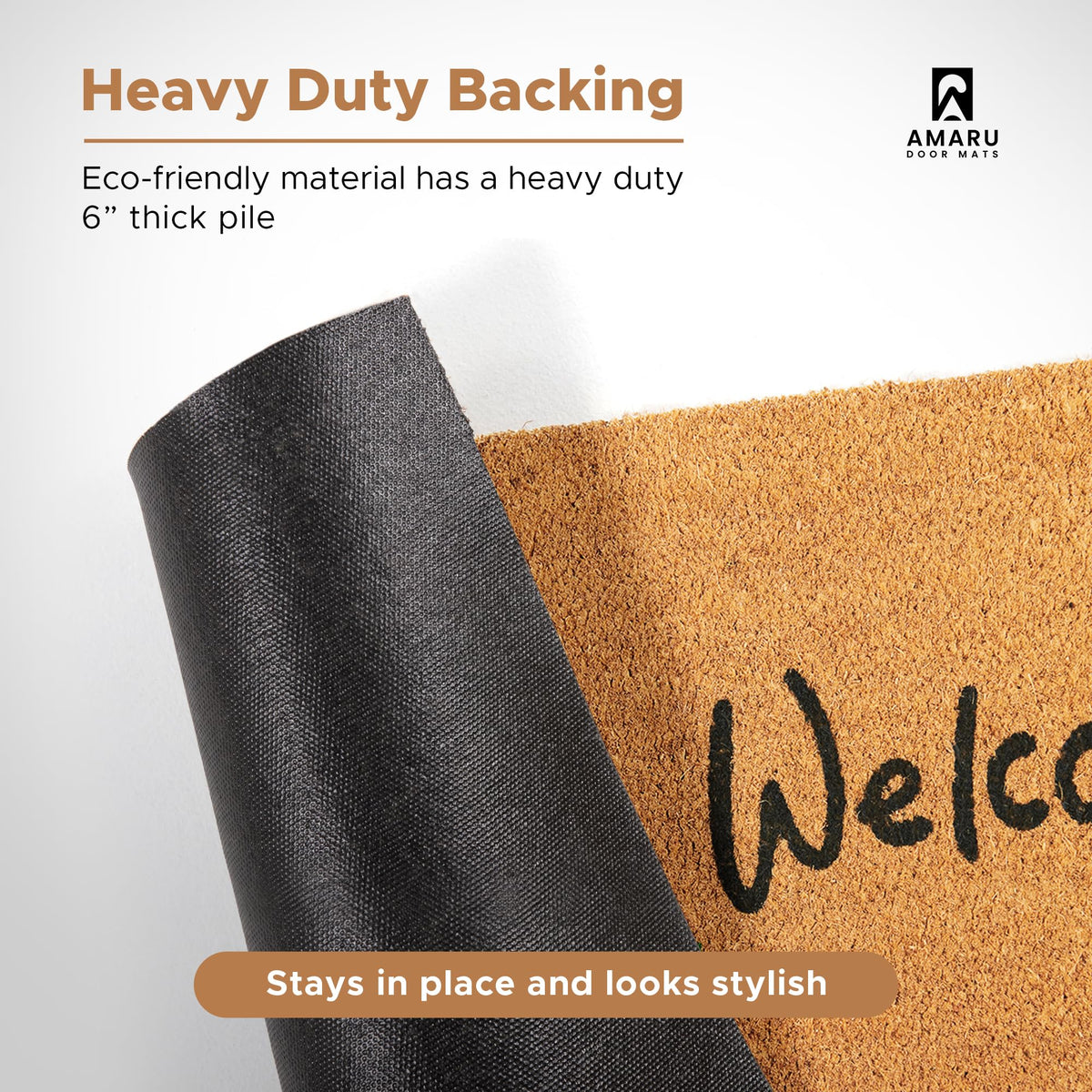 AMARU DOOR MATS minimalist design complements modern doors.