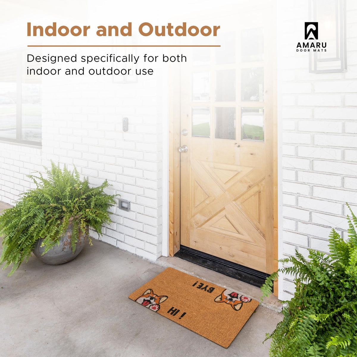 AMARU welcome door mat ideal for porches and entryways