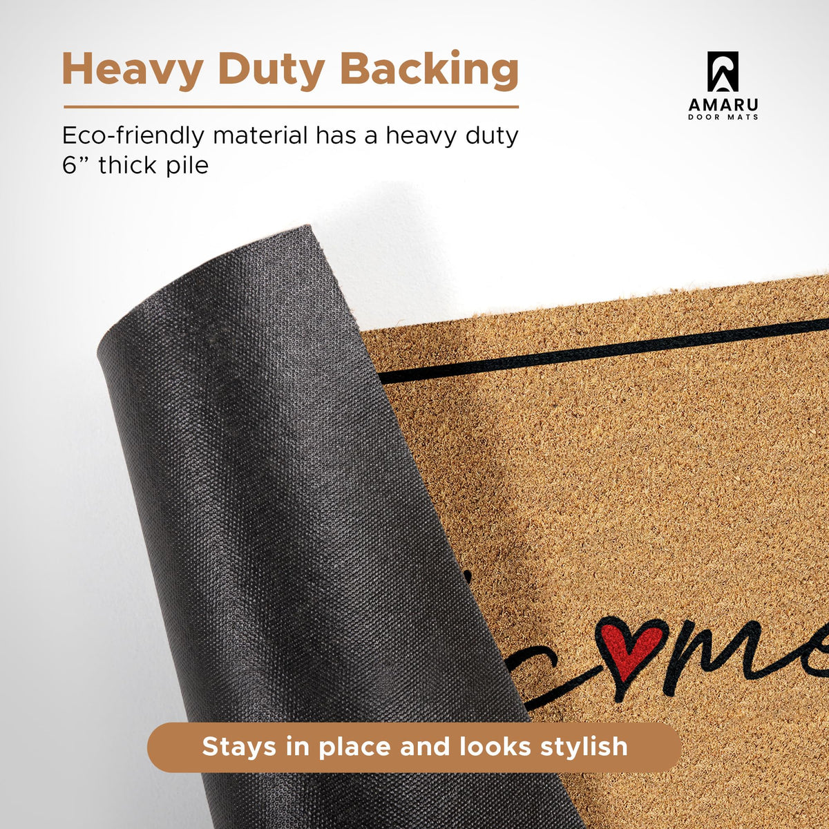 AMARU durable backing for high-traffic entrances and porches