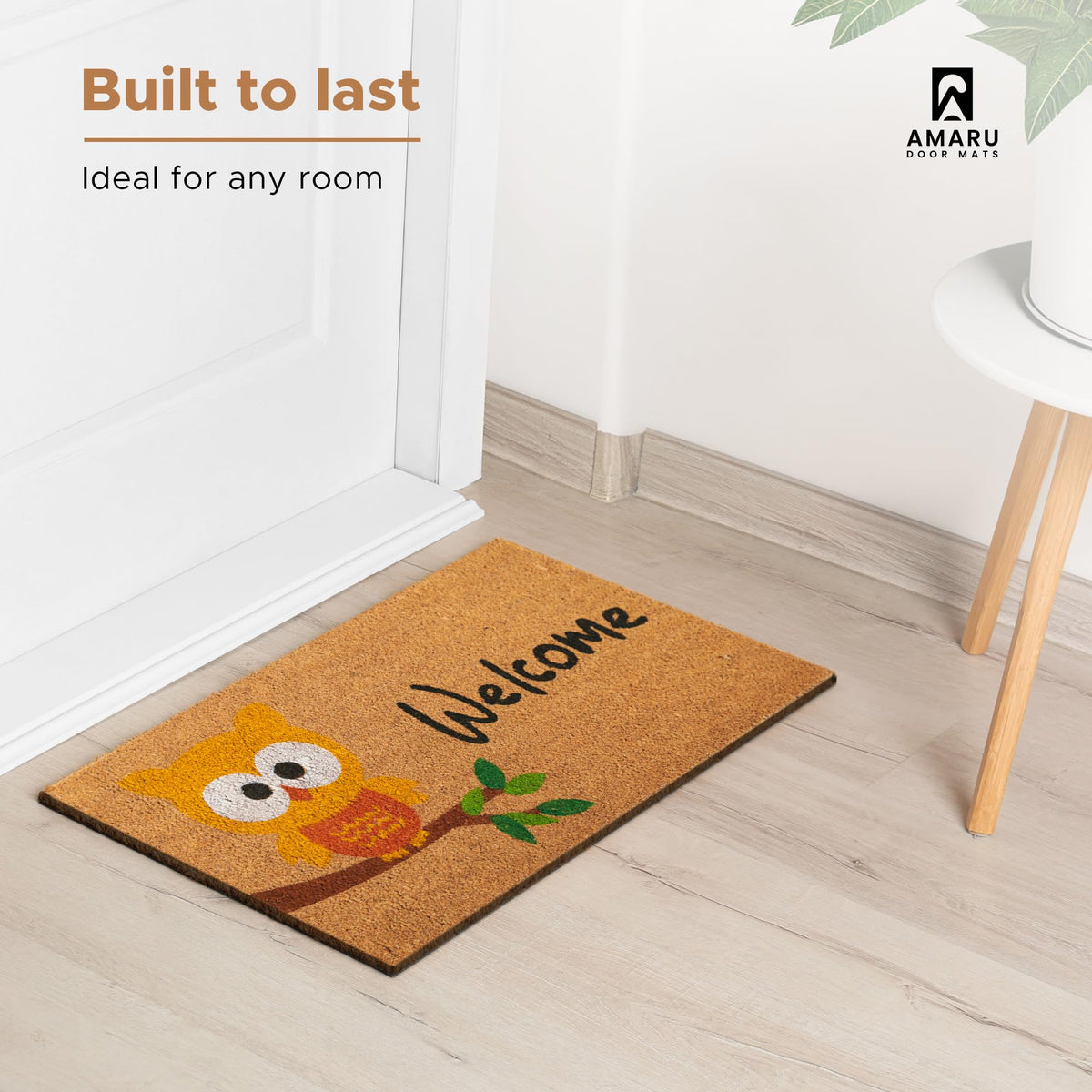 AMARU DOOR MATS welcome mat in use at home entrance.