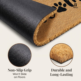 AMARU DOOR MATS Welcome Paws dirt containment reduces indoor debris