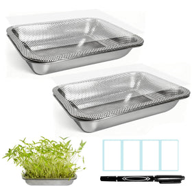 Amarys Hearth 2-Tier Sprouter tray with mesh detail for efficient sprouting and easy rinsing.