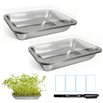Amarys Hearth 2-Tier Sprouter tray with mesh detail for efficient sprouting and easy rinsing.