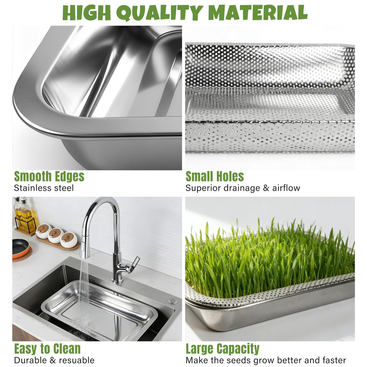 Amarys Hearth stainless steel base tray showcases rust-free, dishwasher-friendly design.
