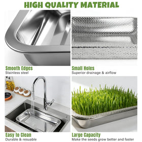 Amarys Hearth stainless steel base tray showcases rust-free, dishwasher-friendly design.