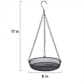 AMAURAS round metal mesh seed container for quick feeding access and reduced waste.