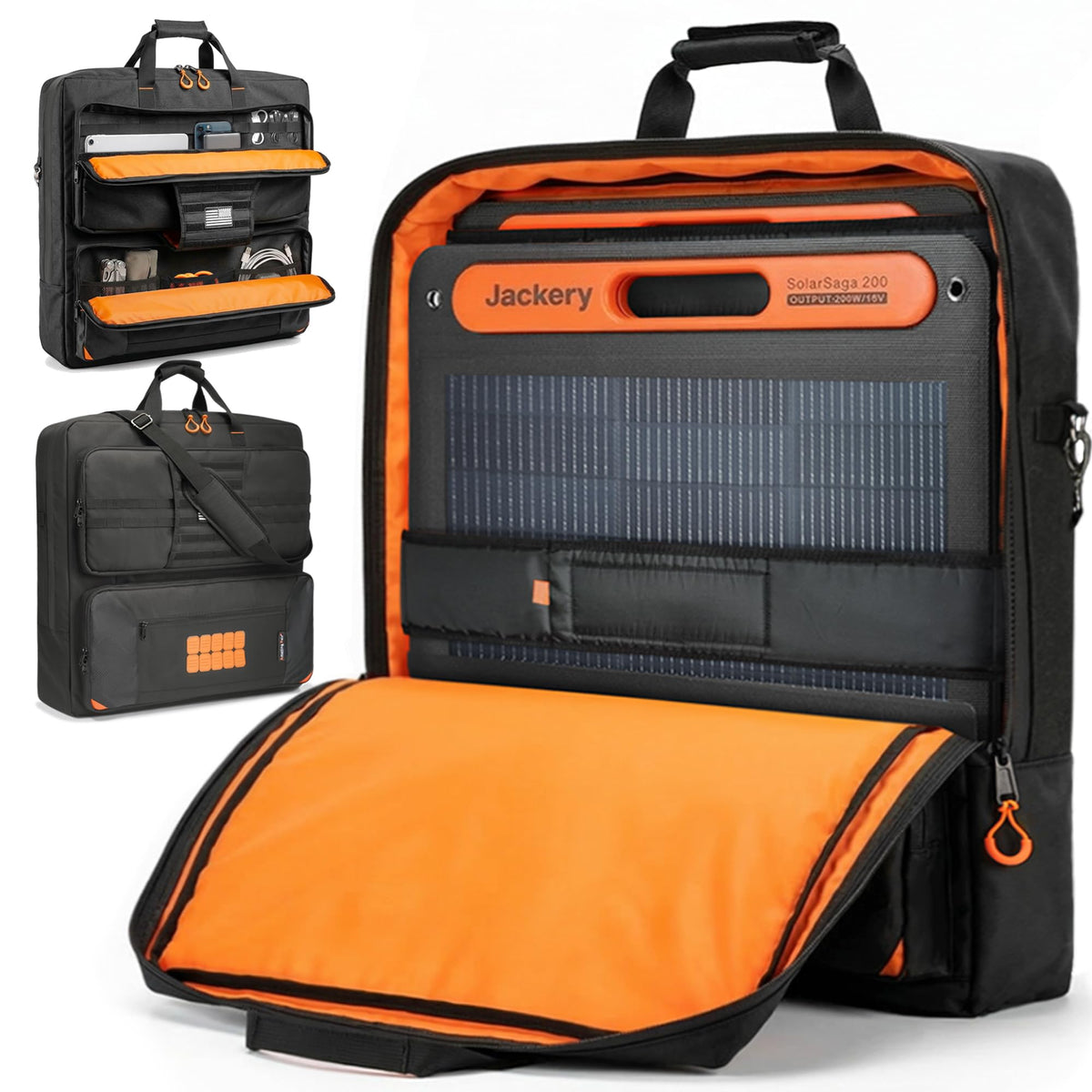 Amazing Fair solar panel bag securely holds two Jackery 200W panels for rugged trips