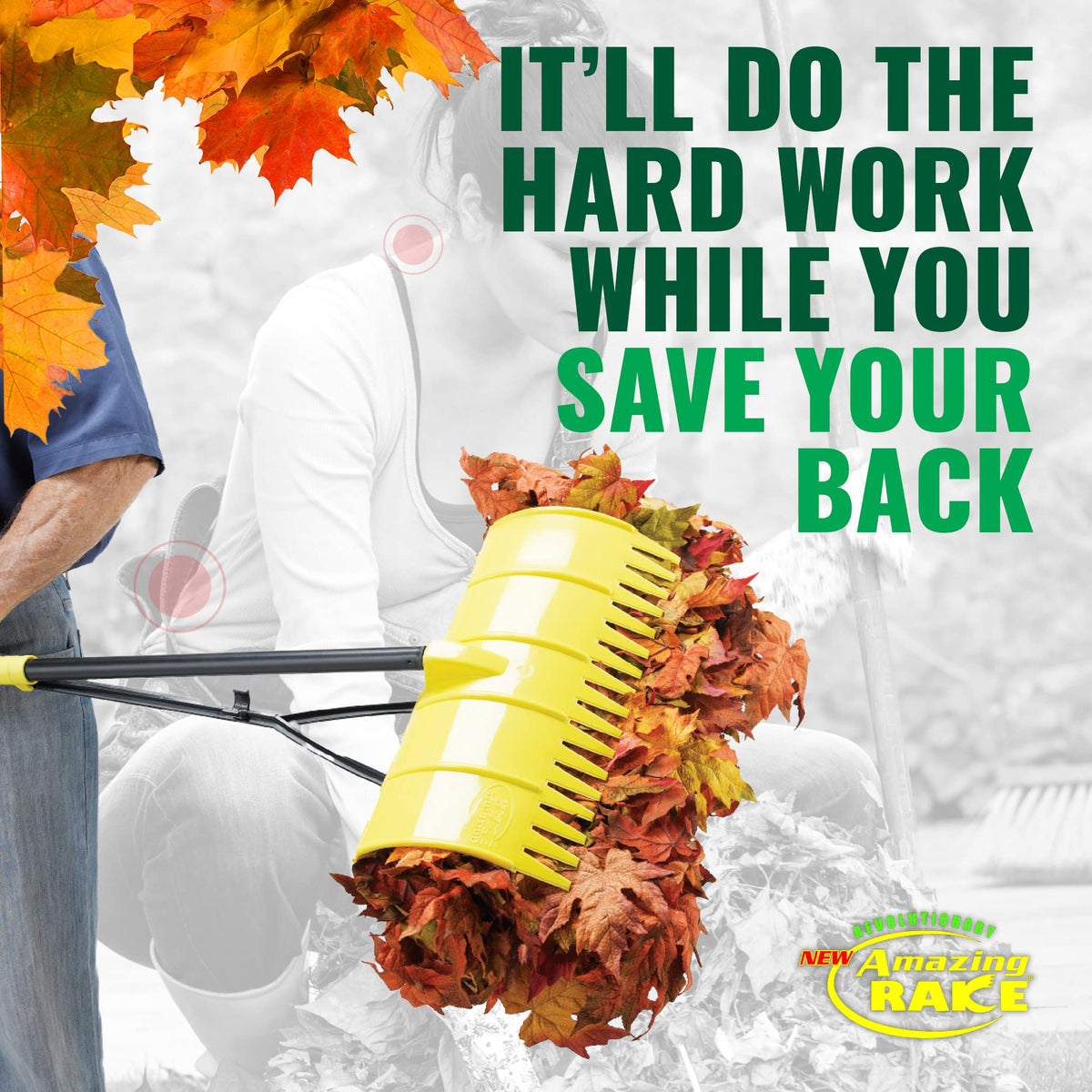 Unbreakable copolymer polypropylene build for heavy-duty yard cleanup.