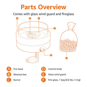 Amazon Basics 9000 BTU stainless steel burner demonstrates efficient flame for cozy outdoor evenings.