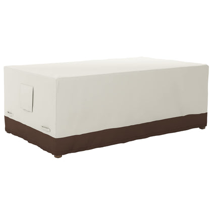 Amazon Basics dining table cover demonstrating waterproof protection for a 75-inch table.