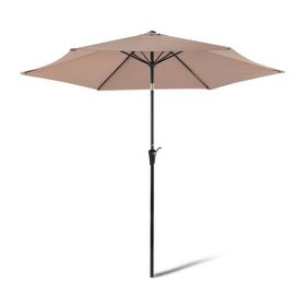 Amazon Basics patio umbrella crank lift opens smoothly to create shade.