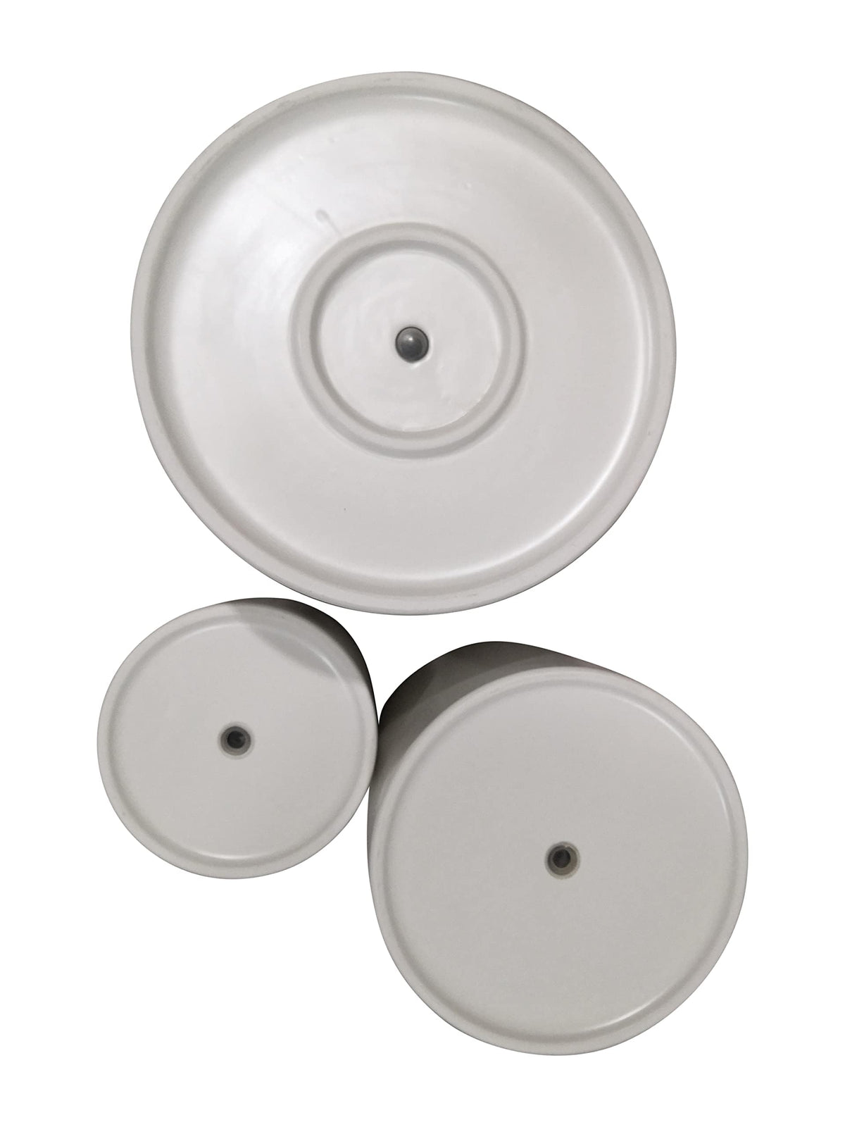 Amazon Basics planter showing drainage hole and rubber plug for plant care