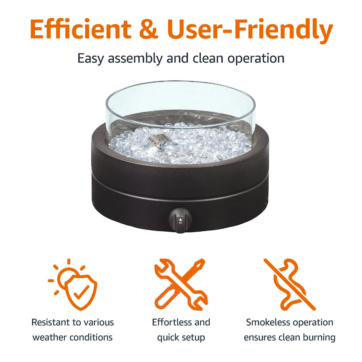 Amazon Basics umbrella hole mount bracket for secure outdoor table integration.