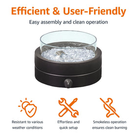 Amazon Basics umbrella hole mount bracket for secure outdoor table integration.