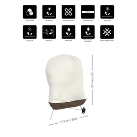 Amazon Basics packaging image suggests easy setup for outdoor storage