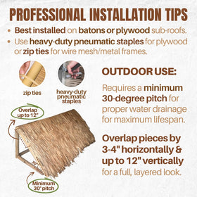 AmaZulu patio umbrella thatch panel for shade with natural texture