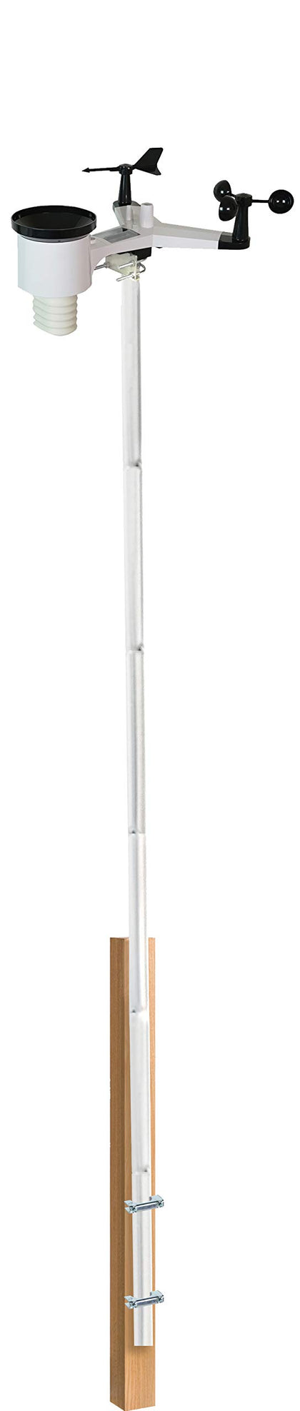 Ambient Weather EZ2-35W2MC pole mounting kit enables sturdy, rust-resistant weather station installation.