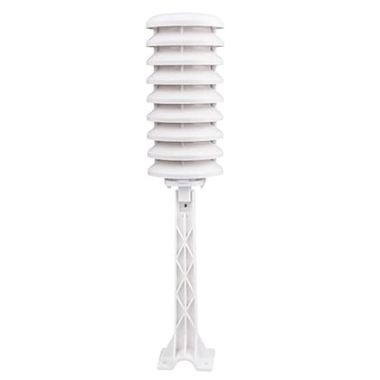 Ambient Weather WH31-SRS solar shield ready for outdoor use, protecting readings while permitting airflow